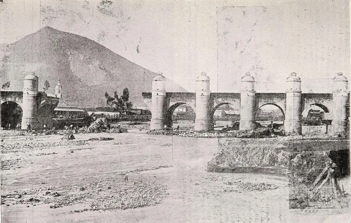Puente de Cal y Canto — 1905 | Chile de Ayer
