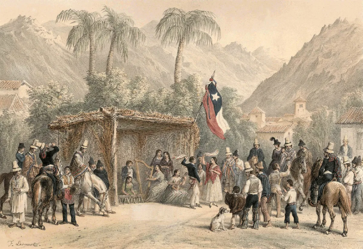 Una chingana - Chile — 1854 | Chile de Ayer