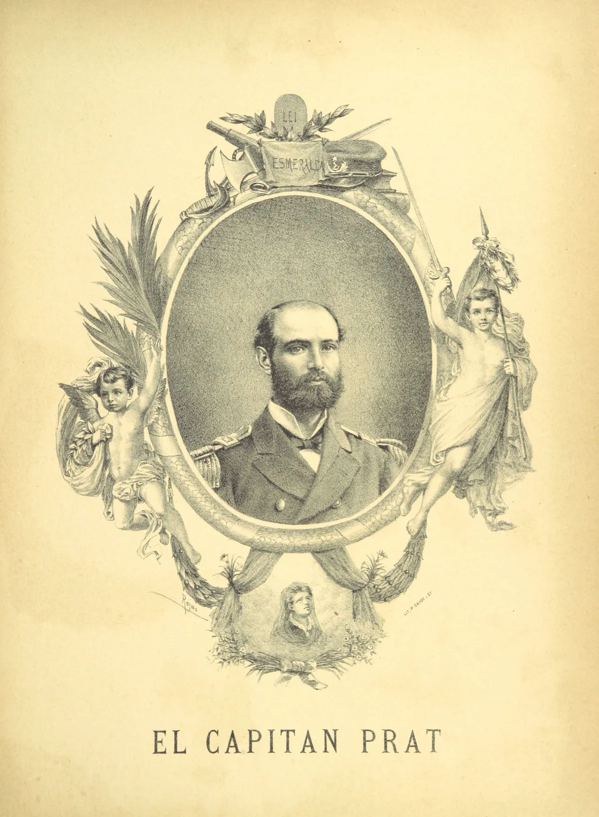 Image taken from page 11 of 'El album de la gloria de Chile. Homenaje al ejército i armada de Chile en la memoria de sus más ilustres marinos i soldados muertos por la patria en la guerra del Pacífico, 1879-1883 ... Illustrado, etc' — 1879 | Chile de Ayer