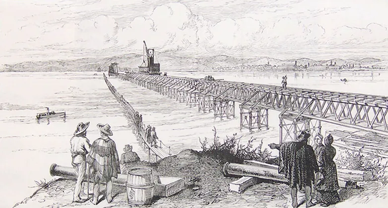 Chile Bio-Bio Bridge 1889 — Concepción — 1889 | Chile de Ayer