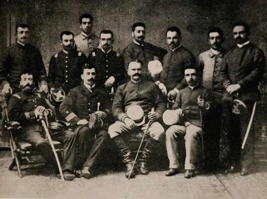 Emilio Körner y Estado Mayor Congresista (1891) — 1891 | Chile de Ayer