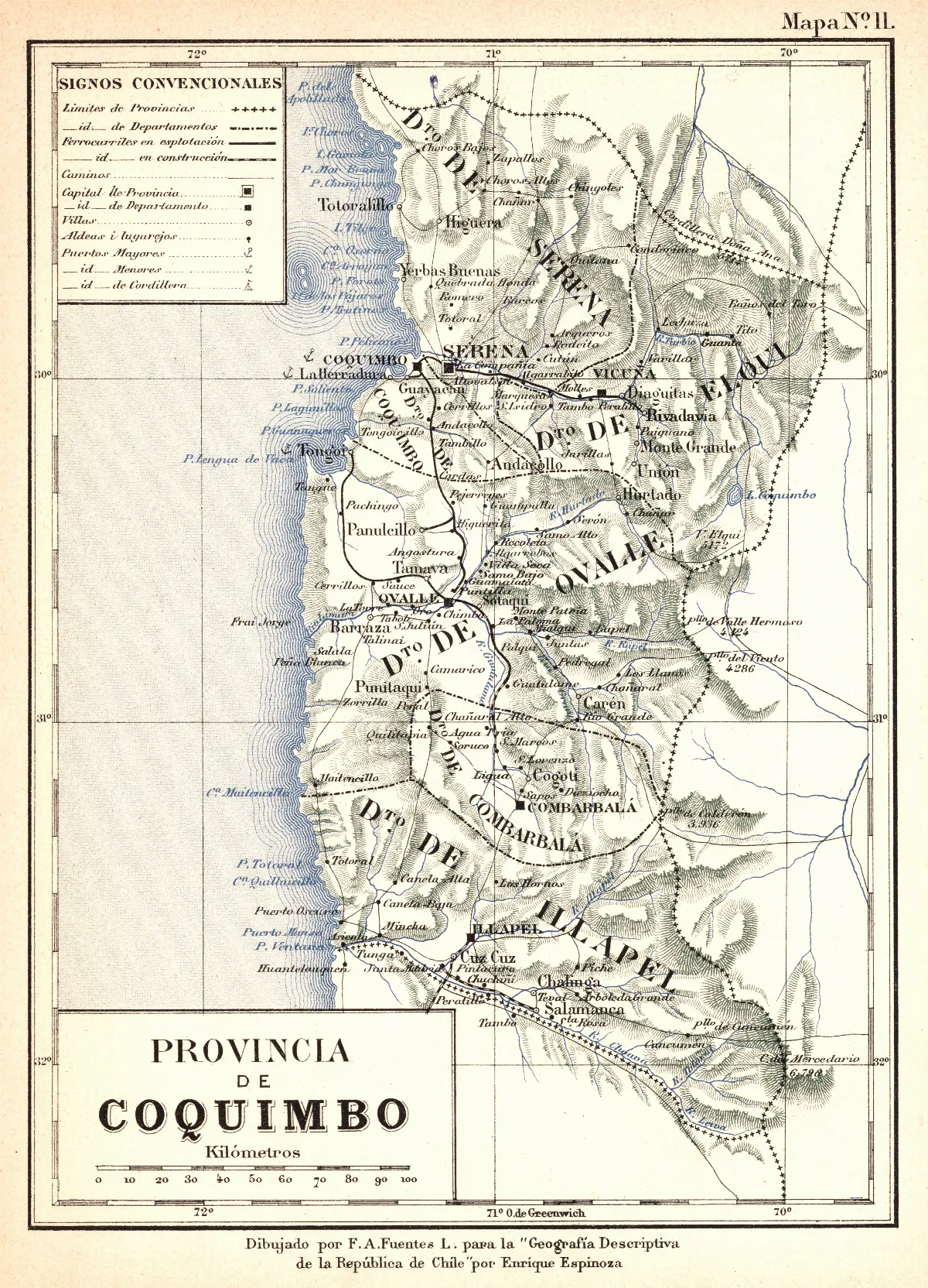 Provincia de Coquimbo-1885 — 1897 | Chile de Ayer