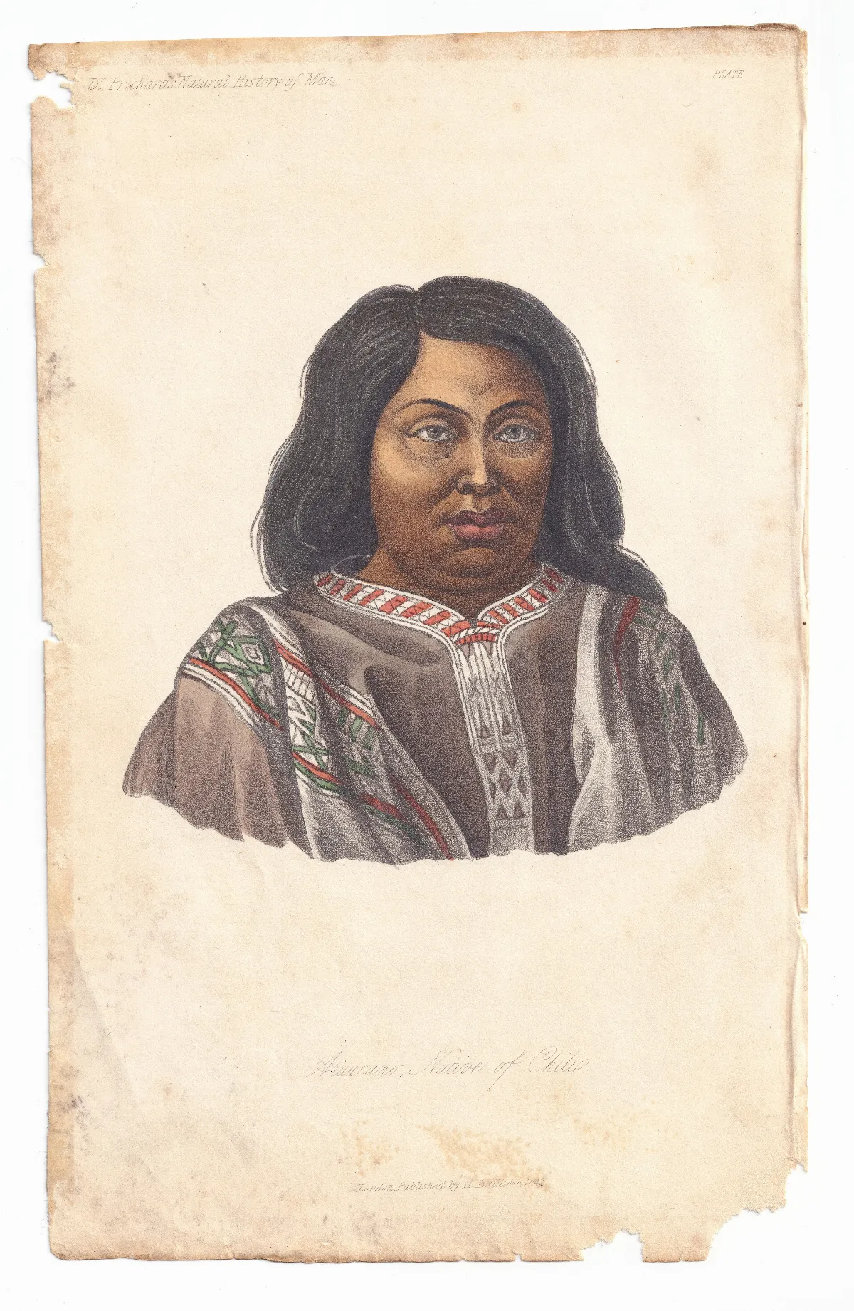 Araucano, Native of Chile (1848) — Temuco — 1848 | Chile de Ayer