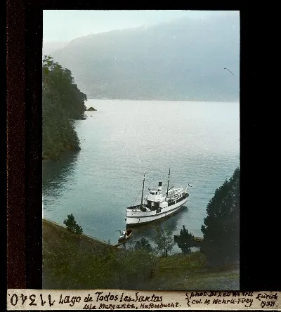 Lago de Todos los Santos Isla Margerita, Hafenbucht — 1938 | Chile de Ayer