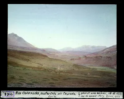 Rio Colorado, aufwärts, oberhalb Cascada — 1897 | Chile de Ayer
