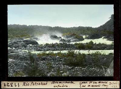 Rio Petrohué , Stromschnelle aufwärts — 1938 | Chile de Ayer