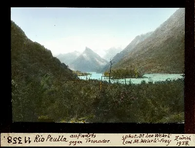 Rio Peulla aufwärts, gegen Tronador — Puerto Montt — 1938 | Chile de Ayer