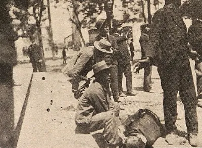 Herido a piedra, primer muerto en la Alameda (1905) — 1905 | Chile de Ayer