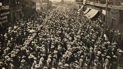 Obreros de la Pampa - Masacre Escuela Santa María 1907 — 1907 | Chile de Ayer