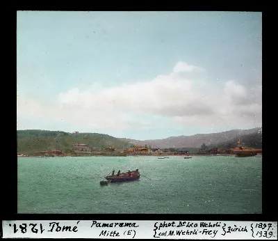 Tomé, Panorama, mitte (Osten) — Concepción — 1897 | Chile de Ayer