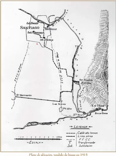 Canal La Florida plano de ubicación, 1915 — 1915 | Chile de Ayer