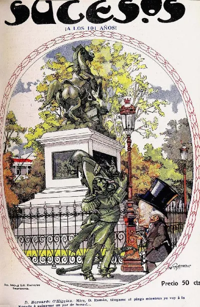 O¨higgins y Barros Luco — Santiago — 1911 | Chile de Ayer