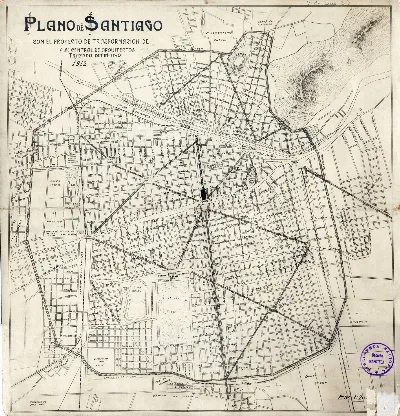 Plano de Santiago de Chile 1912 (2) — Santiago — 1912 | Chile de Ayer