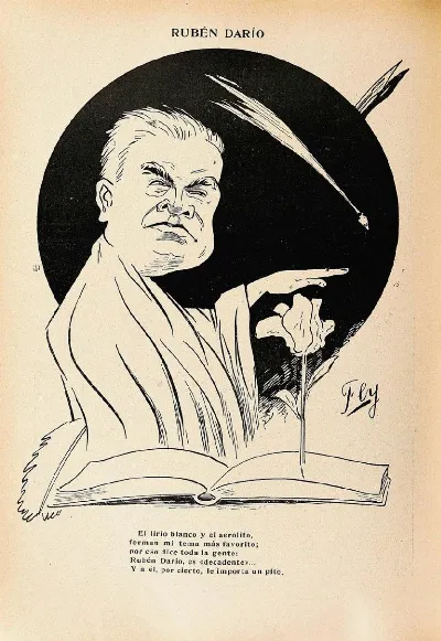 Rubén Dario por Fly — 1912 | Chile de Ayer