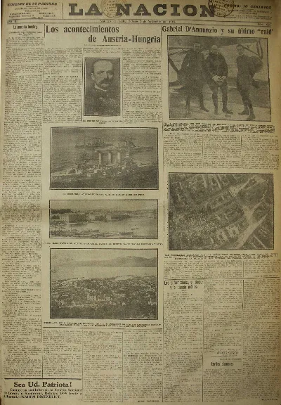 La Nación - 2 de noviembre de 1918, año 2 — 1918 | Chile de Ayer