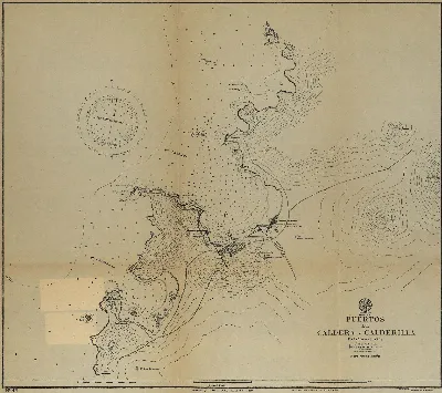Mapa de los puertos de Caldera y Calderilla 1917 — 1917 | Chile de Ayer