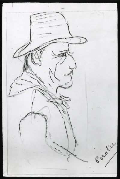 Sketch of Porotu, Oc,G.T.1541, Mana Expedition to Easter Island, British Museum — Isla de Pascua — 1914 | Chile de Ayer
