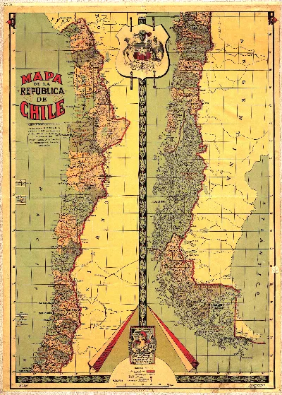 Mapa de la República de Chile nueva división territorial