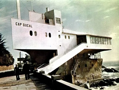 View of the Cap Ducal Hotel, in Viña del Mar, Chile, circa in July 1957
