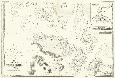 Admiralty Chart No 477 Trinidad Channel Surveyed by Sir George Nares K.C.B., F.R.S. and J.P. MacLear . . . H.M.S. Alert 1879, Published 1881 — Concepción — 1920 | Chile de Ayer