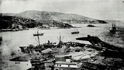 Cancha de Metales de la Cia Explotadora Lota y Coronel 1903