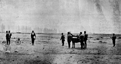 Ingenieros militares instalando telegrafos 1903
