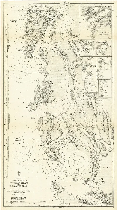 Admiralty Chart No 23 Patagonia -- Channels Between Magellan Strait and Gulf of Trinidad From Various Admiralty Surveys Additions and Corrections from Chilean Government Charts to 1918, Published 1920