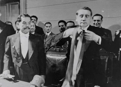 Cambio de mando Chile - Alessandri - Aguirre Cerda