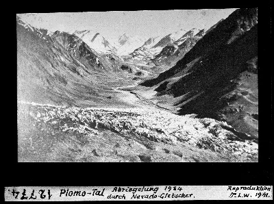 Plomo-Tal, Abriegelung 1934 durch Nevado-Gletscher