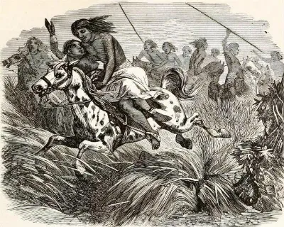 Araucanian marriage — Temuco — 1871 | Chile de Ayer