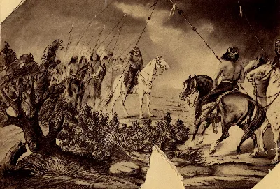 Combate entre caciques mapuches — Temuco — 1880 | Chile de Ayer