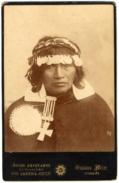 Indios Araucanos Traiguen - Milet — Temuco — 1890 | Chile de Ayer