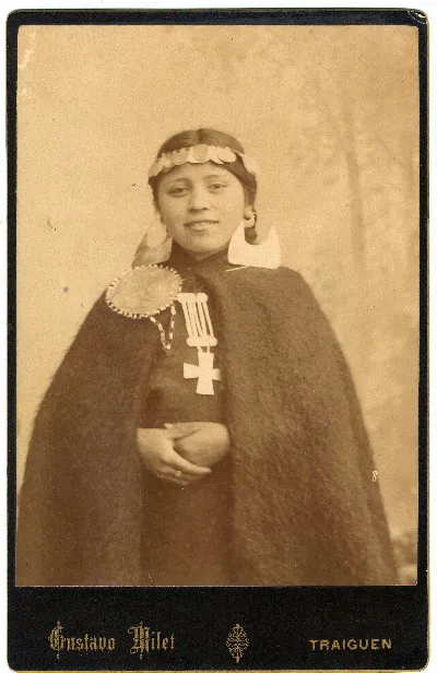 Joven Mapuche - Traiguen 1890 — Temuco — 1890 | Chile de Ayer