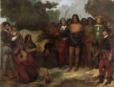 La captura de Caupolicán por Monvoisin — Temuco — 1854 | Chile de Ayer