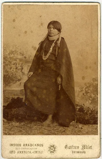 Mujer Araucana de Traiguen - Milet — Temuco — 1890 | Chile de Ayer