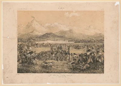 Entierro del cacique cathiji en guanegue May 1835 LCCN2003666770 — Temuco — 1835 | Chile de Ayer