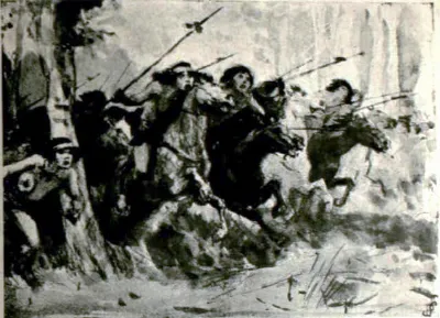 Ataque Mapuche a españoles por Subercaseaux — Temuco — 1913 | Chile de Ayer