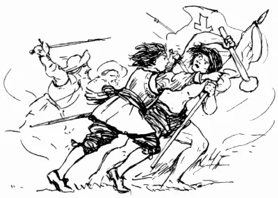 Catalina de Erauso contra Mapuches - por Subercaseaux — Temuco — 1918 | Chile de Ayer