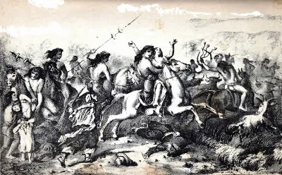 Mapuches - Rapto de una doncella — Temuco — 1861 | Chile de Ayer