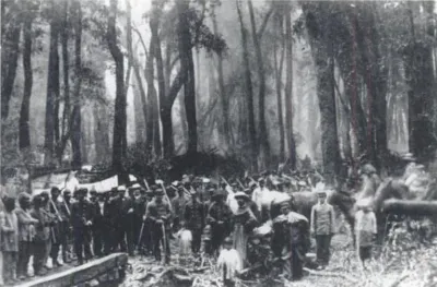 Tropas de Cornelio Saavedra en la Araucanía — Temuco — 1850 | Chile de Ayer