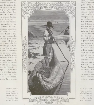 Balsero aimara del lago Titicaca, en 1930