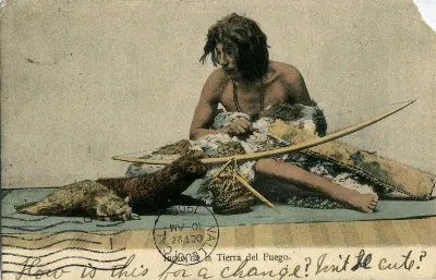 Chile - Magellan, Indian of Tierra del Fuego (1906) — Tierra del Fuego — 1906 | Chile de Ayer
