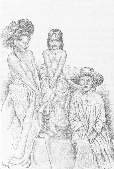 Native Women, Te Pito Te Henua, Or Easter Island by William J. Thomson, published 1891 — Isla de Pascua — 1891 | Chile de Ayer