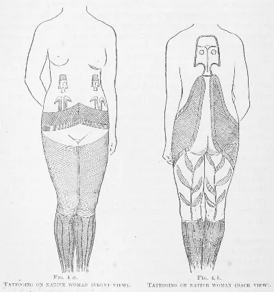 Tattooing on native woman, Easter Island (1891) — Isla de Pascua — 1891 | Chile de Ayer