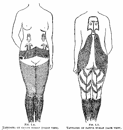 Tattooing on native woman, Easter Island (1891) — Isla de Pascua — 1891 | Chile de Ayer
