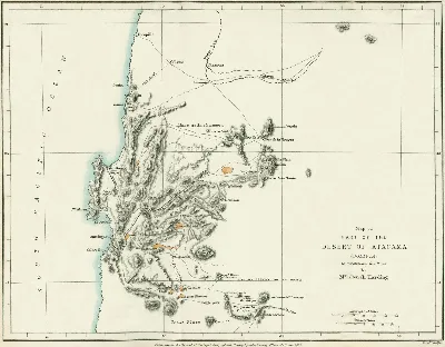 Map Antofagasta Region 1877 — Antofagasta — 1877 | Chile de Ayer