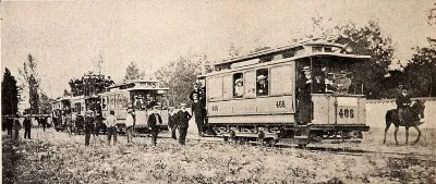 Inauguracion Tranvias Electricos Nueva Poblacion Ñuñoa 1907