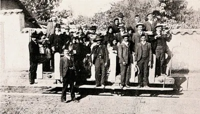 Tranvia Quillota procesion pelicano 1906