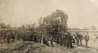Tranvias a Tobalaba 1910