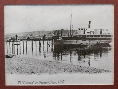 Nueva Braunau -Museo Antonio Felmer f23 -foto barco Colonia, Puerto Chico, 1897